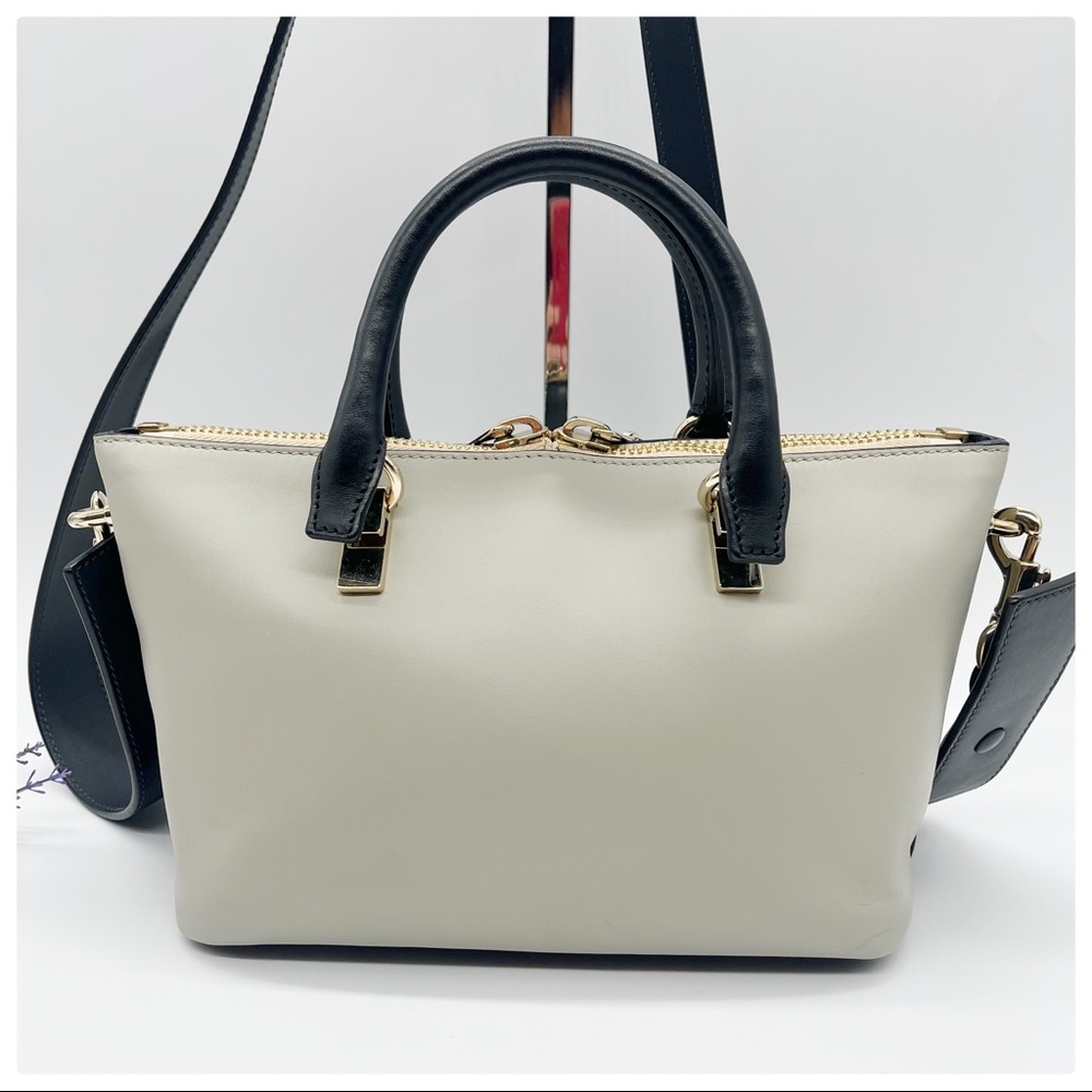 CHLOE Mini Baylee Two Tone Leather Satchel